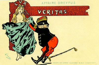 El caso Dreyfus - dibujos animados de Unbekannter Künstler