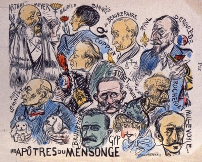 Asunto Dreyfus : Los apóstoles de la mentira, jefes de los anti-Dreyfusards de Unbekannter Künstler