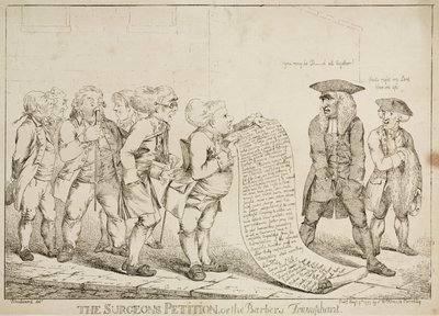 La petición de los cirujanos o los barberos triunfantes, 7 de agosto de 1797 de Unbekannt