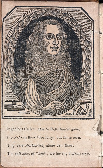 Edward Cocker, matemático y grabador inglés de Unbekannt