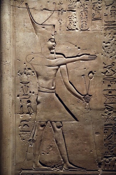 Egipto, Medamud, puerta del templo de Montu, detalle, 221-205 a.C. de Unbekannter Künstler