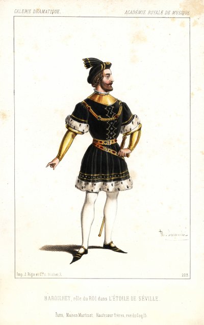 El barítono inglés Paul-Bernard Barroilhet como el Rey en L