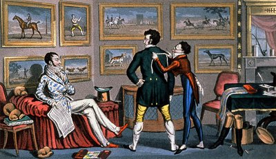 Dandis ingleses en el sastre de Unbekannter Künstler