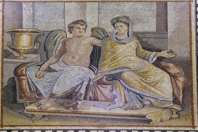 Eros y Psique, mosaico de Zeugma, Museo del Mosaico de Zeugma, Gaziantep, Región de Anatolia del Sureste, Anatolia, Turquía, Asia de Unbekannter Künstler