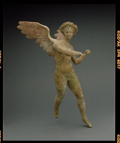 Eros en vuelo, figura hecha en Myrina en Asia Menor, griego, período helenístico, c.150-100 a.C. de Unbekannt