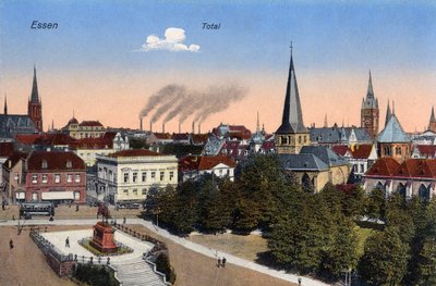 Essen, Alemania - Vista del centro de la ciudad, principios del siglo XX (tarjeta postal) de Unbekannter Künstler