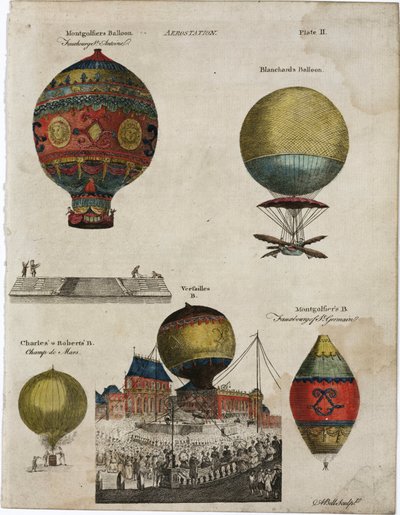 Ejemplos de globos aerostáticos usados en ascensos famosos de Unbekannt