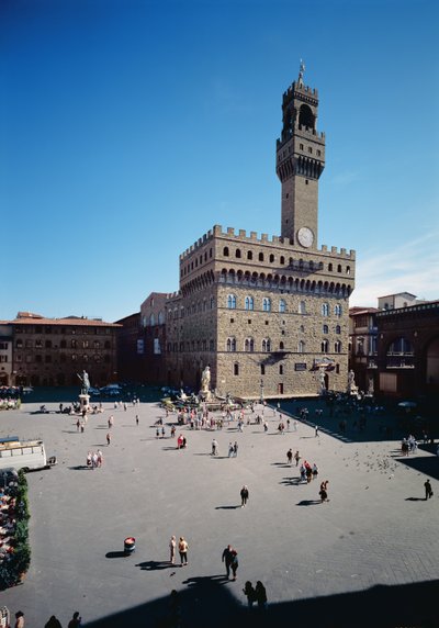 Exterior del Palazzo Vecchio diseñado por Arnolfo di Cambio de Unbekannt