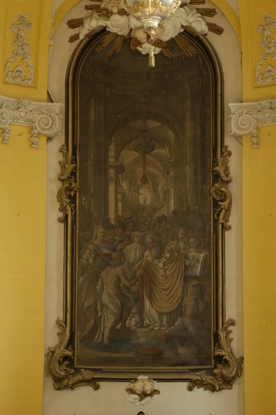 FRANCIA. GRAN ESTE. MURTHE-AND-MOSELLE. Luneville. Iglesia de San Jaime. Pintura de Jean Girardet en el coro. Arte barroco. Arquitectura. Fotografía de Unbekannt