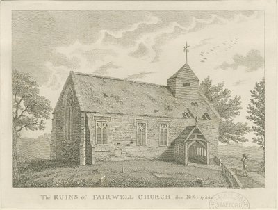 Iglesia Farewell: grabado, 1744 de Unbekannt