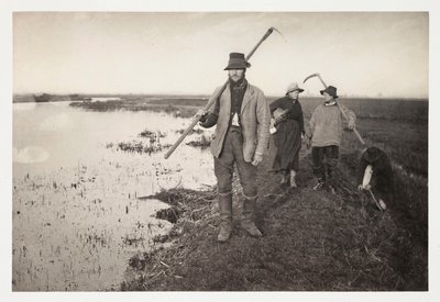 Agricultores y trabajadores agrícolas "Regreso a casa desde las marismas" (retour des marais) de Unbekannter Künstler
