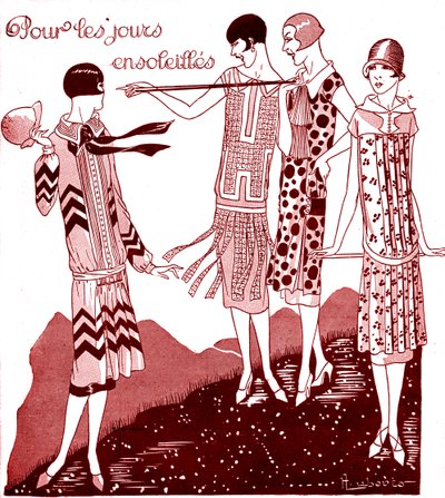 Moda: vestidos de día en mayo de 1925 de Unbekannter Künstler