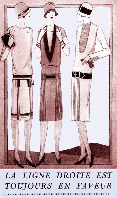 Moda: vestidos en la primavera de 1928 de Unbekannter Künstler
