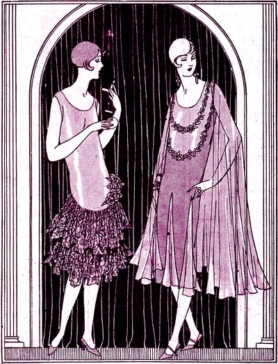 Moda: vestidos de noche en mayo de 1925 de Unbekannter Künstler