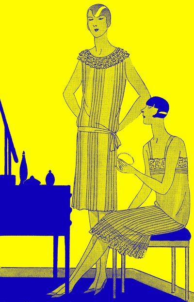 Moda: lencería en la primavera de 1928 de Unbekannter Künstler