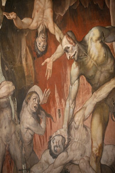 Duomo de Florencia. Fresco que representa el infierno, Florencia, Italia de Unbekannt