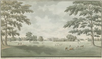 Fisherwick Hall: dibujo a la acuarela, 1786 de Unbekannt