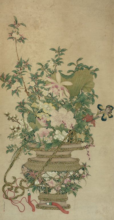 Flores de las cuatro estaciones, dinastía Qing, siglo XVIII-XIX de Unbekannt