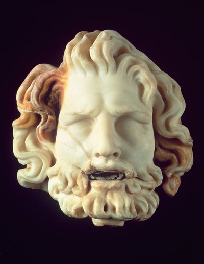 Cabeza de fuente en forma de cabeza de Oceanus, Pompeya de Unbekannt
