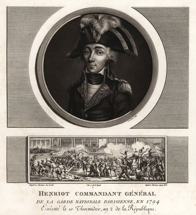 François Henriot, líder jacobino, Comandante General de la Guardia Nacional Parisina, ejecutado en 1794 de Unbekannt