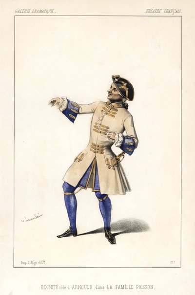 François Regnier como Arnould en La Famille Poisson, de Joseph Isidore Samson, Teatro Francés de Unbekannter Künstler