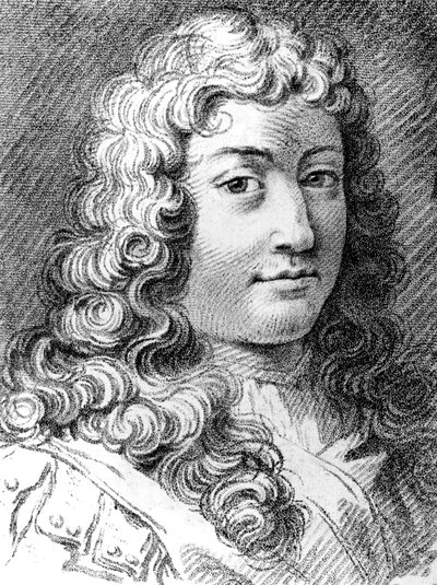 François de La Rochefoucauld (1613-1680) escritor y moralista francés, grabado de Unbekannter Künstler