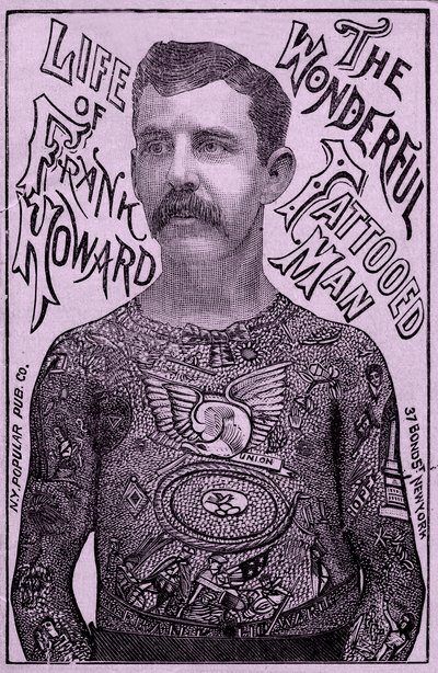 Frank Howard el Maravilloso hombre tatuado, c.1900 de Unbekannt