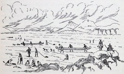 La expedición de Franklin al Mar Polar sobre el hielo de Unbekannter Künstler