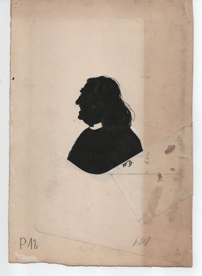 Franz Liszt (1811-1886) (c. 1850, silueta) de Unbekannter Künstler