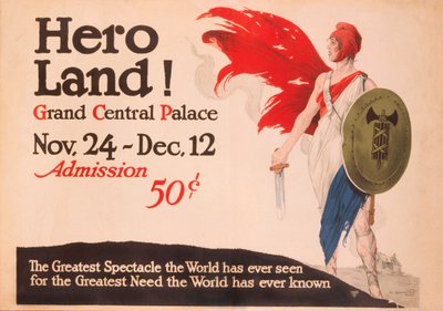 Póster francés de Hero Land, Nueva York, Nueva York de Unbekannt