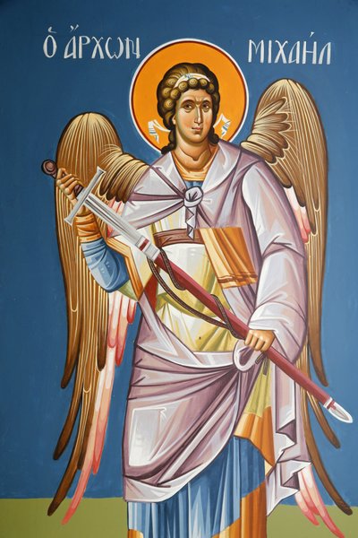 Fresco que representa al arcángel San Miguel, 20150511, Chipre de Unbekannt
