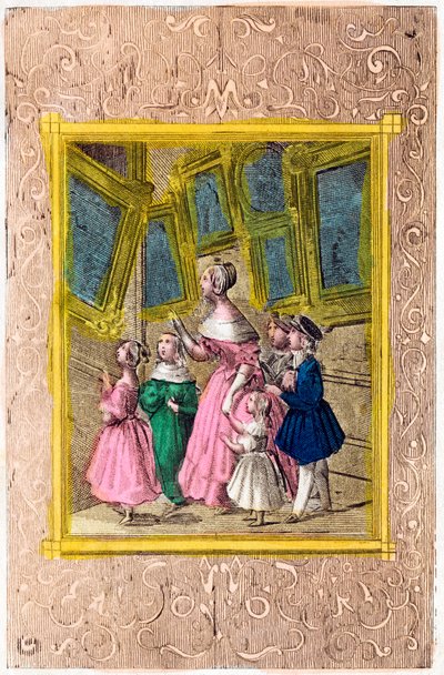 Frontispicio de "Abecedaire du musee des petits enfans ou Choix de sujets representant des qualites a imiter et des defauts a eviter".1830 (impresión) de Unbekannt