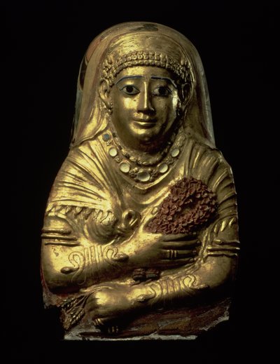 Cartonaje funerario de una dama de medios, período imperial romano (siglo I d.C.) de Unbekannt