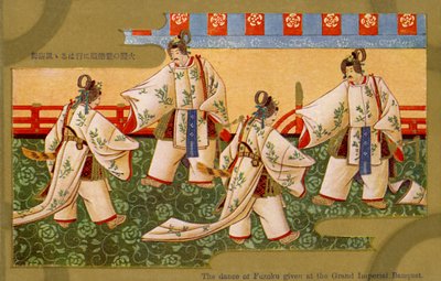 Danza Fuzoku, en el Gran Banquete Imperial, Japón de Unbekannter Künstler