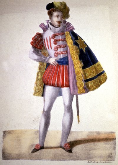García como Don juan en la ópera de Mozart, c.1840-1850 (litografía) de Unbekannter Künstler