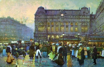 Gare St Lazare, París, c. 1900. de Unbekannter Künstler