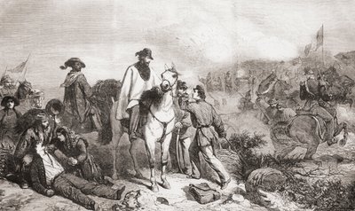 Garibaldi en Italia durante el sitio de Roma en 1849 de Unbekannter Künstler