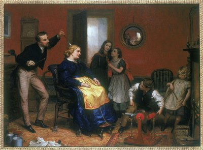 Medicina general, complementaria "Una cura para el dolor de cabeza", c 1860 de Unbekannter Künstler