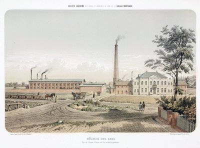 Escenas Industriales Generales. Fábrica de zinc en Mulheim an der Ruhr, Alemania de Unbekannt