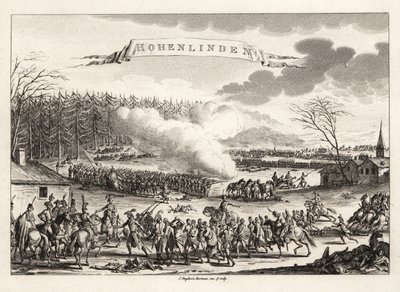 General Jean Victor Marie Moreau liderando al Ejército Revolucionario Francés a la victoria en la Batalla de Hohenlinden sobre los austriacos y bávaros de Unbekannt