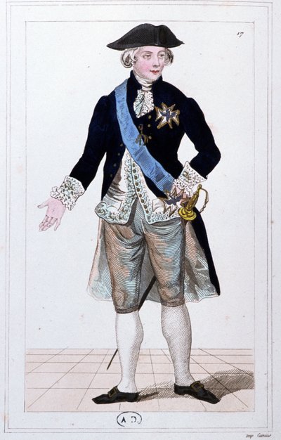 General Lafayette comandante de la guardia nacional, c. 1810 (grabado) de Unbekannter Künstler