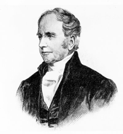 George Bradshaw, creador británico de guías ferroviarias, c. 1850s de Unbekannt