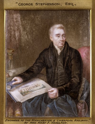 George Stephenson, ingeniero ferroviario inglés de Unbekannt