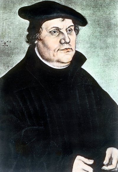 El reformador religioso alemán Martín Lutero de Unbekannter Künstler