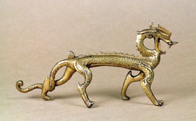 Dragón marino de bronce dorado, período de las seis dinastías de Unbekannt