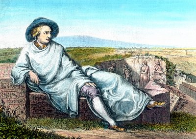Goethe en el campo. de Unbekannter Künstler