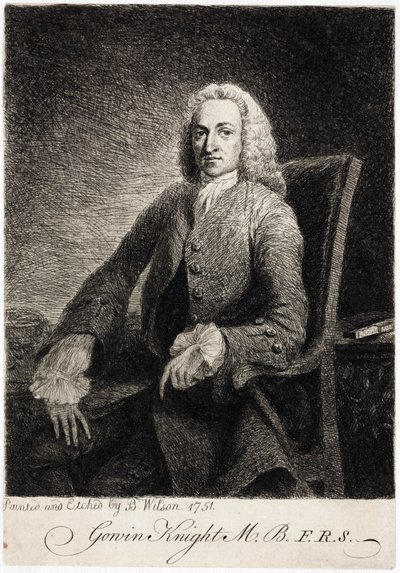 Gowin Knight, científico, c 1751 de Unbekannt