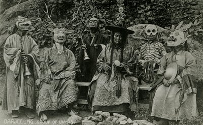 Grupo de Lamas, Darjeeling de Unbekannter Künstler