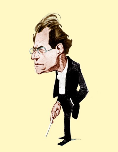 Gustav Mahler. Caricatura de Oscar Garvens, compositor austriaco, 7 de julio de 1860 - 18 de mayo de 1911 de Unbekannt