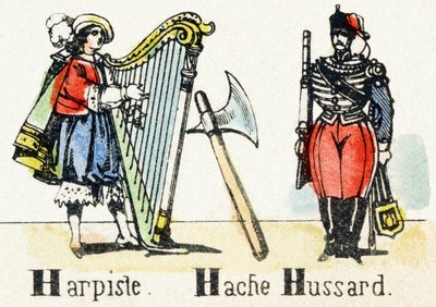 H - Arpista Hacha Húsar - Alfabeto - entretenimiento infantil - Imagerie d